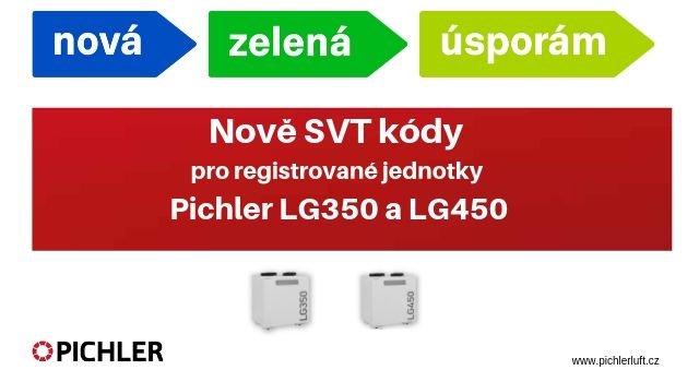 SVT kódy pro dotační program Nová zelená úsporám